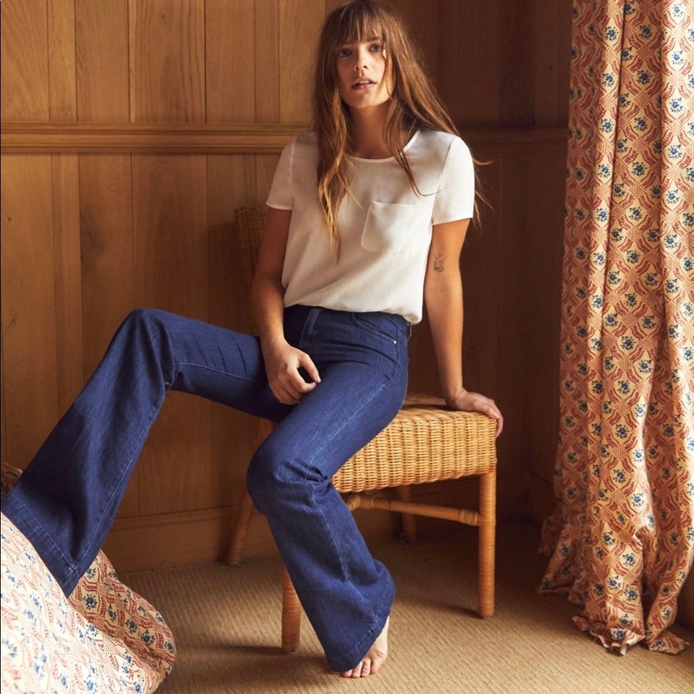 SEZANE 1973 flare denim (28) 👖⚡️